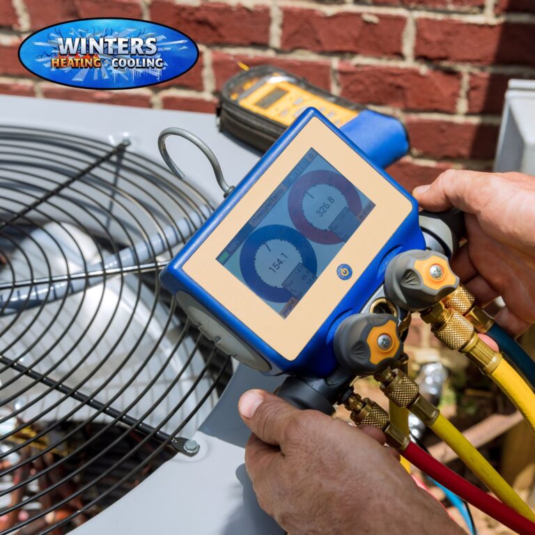 HVAC technician performing Air Conditioner Service