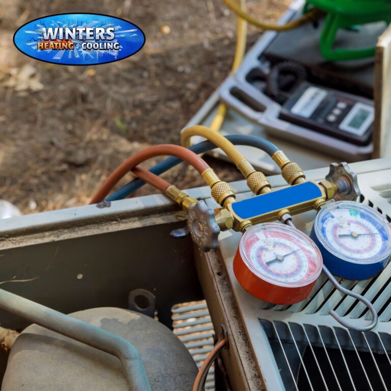 hvac gauges on AC unit